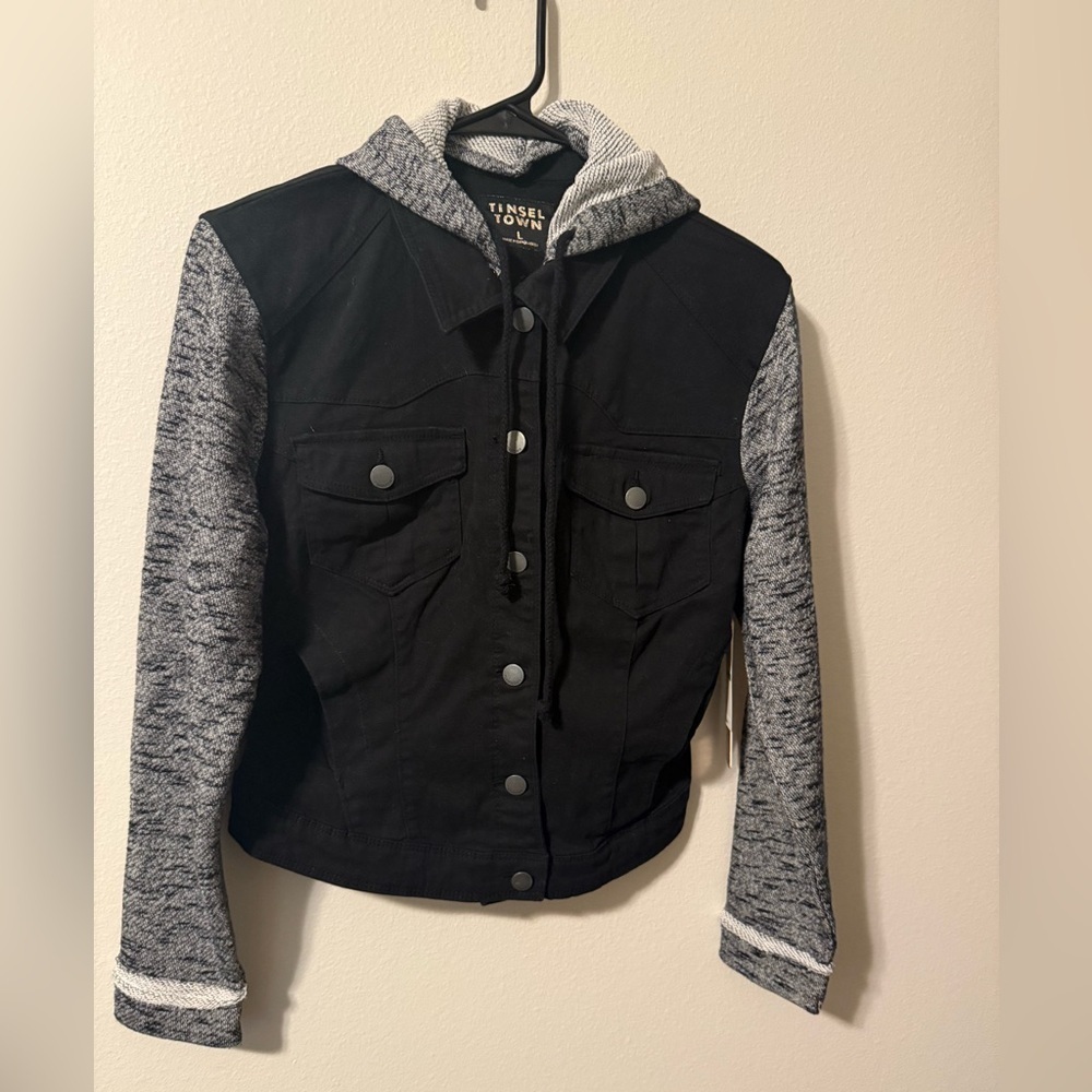 Tinseltown Black and Gray Knit Jacket